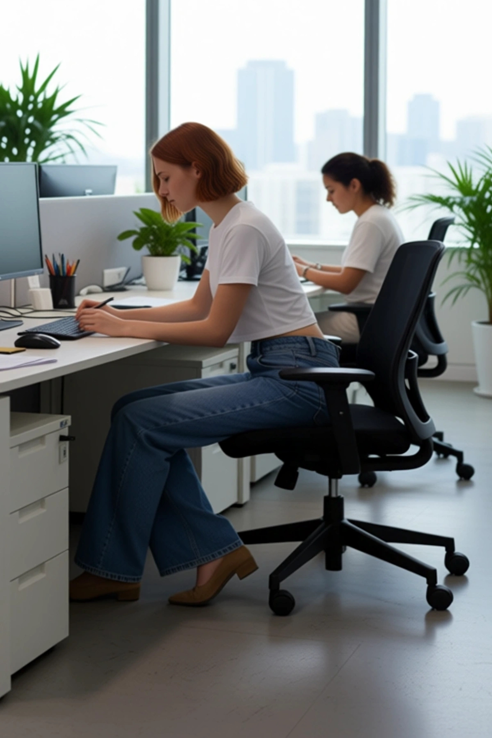 Kadın Wide Leg Denim Pantolon Rejeneratif Pamuk Fonksiyonel Dayanıklı Kaliteli Konforlu Şık