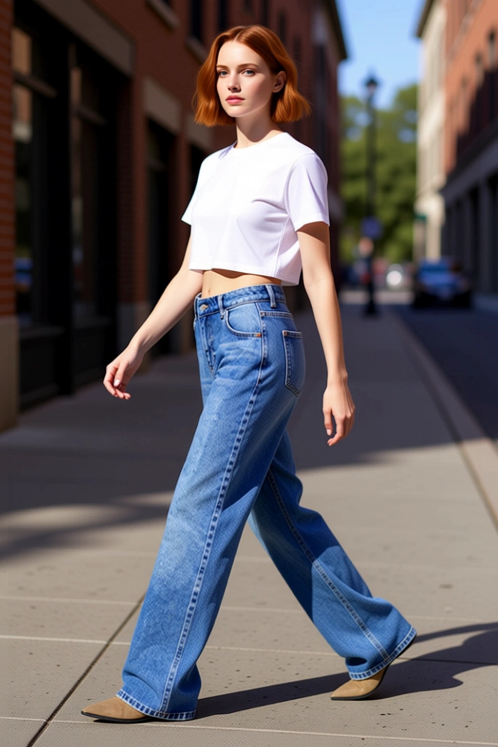 Kadın Wide Leg Denim Pantolon Rejeneratif Pamuk Fonksiyonel Dayanıklı Kaliteli Konforlu Şık