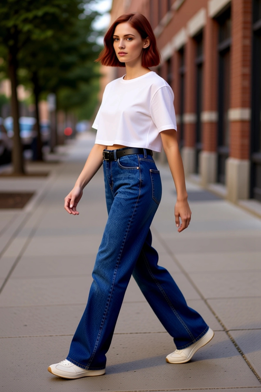 Kadın Yüksek Bel Wide Leg Denim Pantolon Fonksiyonel Dayanıklı Kaliteli Konforlu Estetik Şık