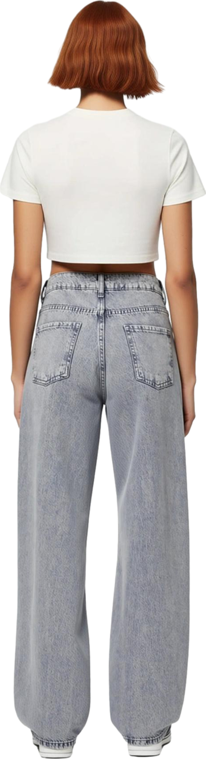 Kadın Wide Leg Denim Pantolon Yüksek Bel Fonksiyonel Dayanıklı Kaliteli Konforlu Estetik Şık