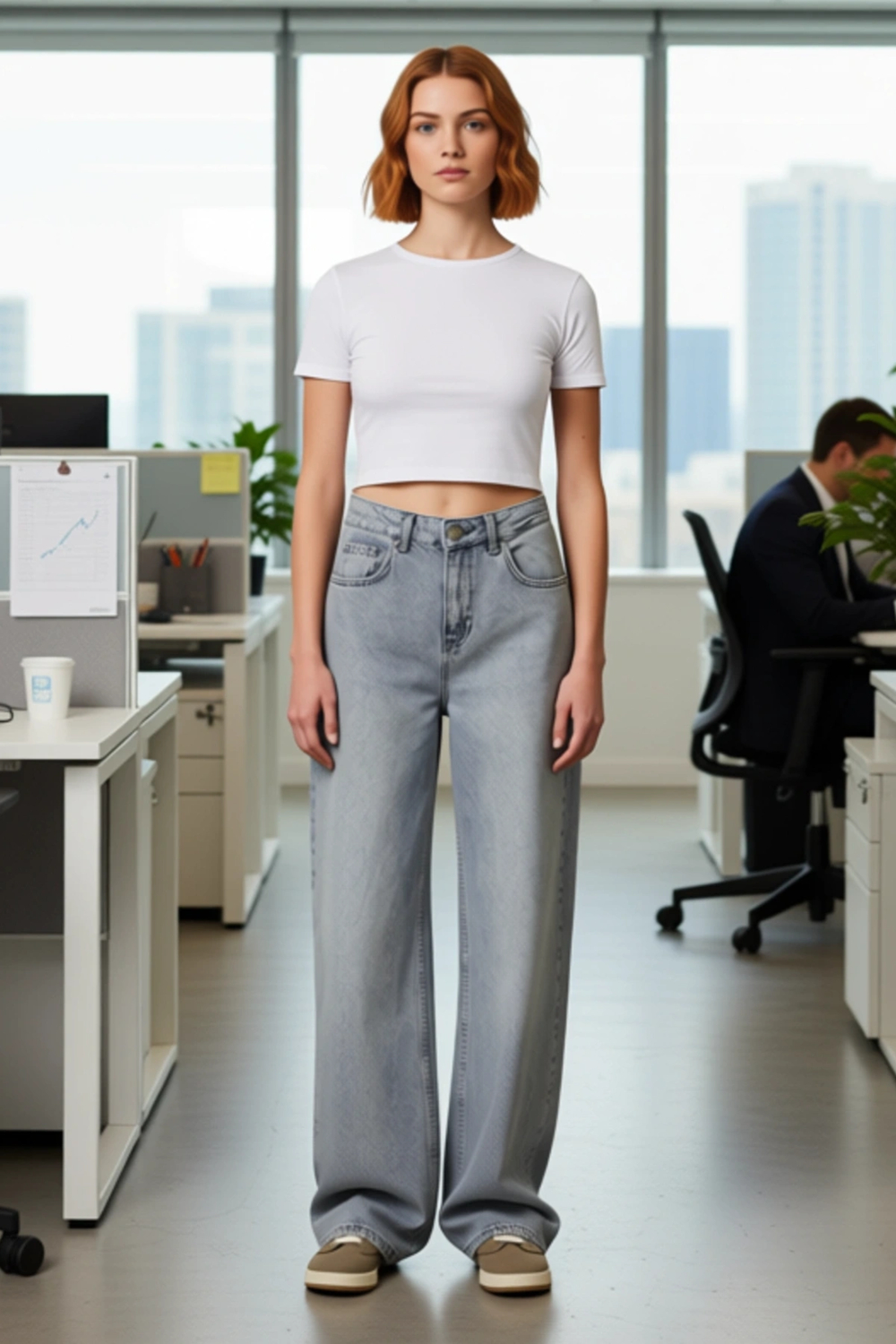 Kadın Wide Leg Denim Pantolon Yüksek Bel Fonksiyonel Dayanıklı Kaliteli Konforlu Estetik Şık