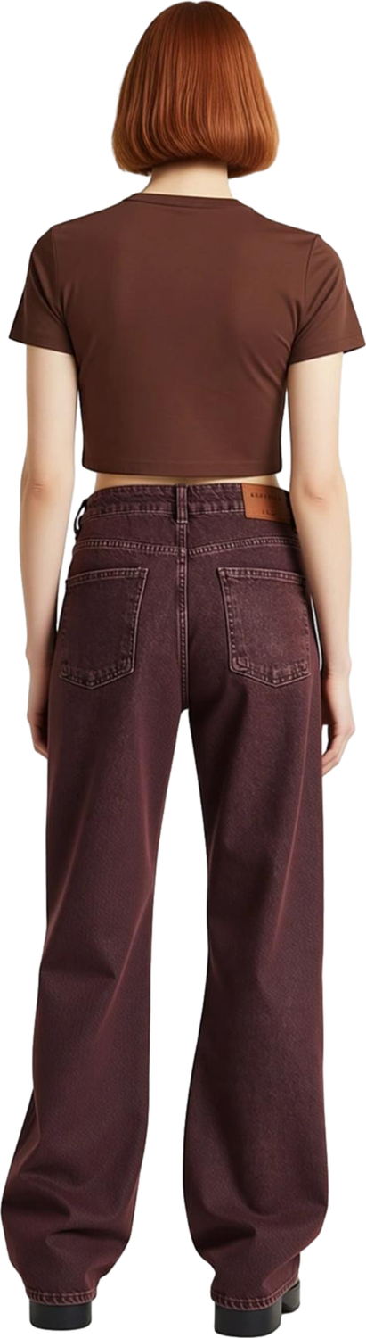 Kadın Wide Leg Denim Pantolon Yüksek Bel Fonksiyonel Dayanıklı Kaliteli Konforlu Estetik Şık