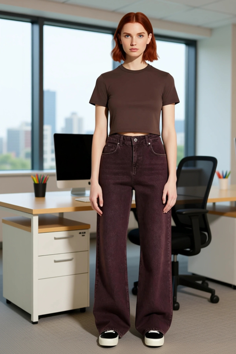 Kadın Wide Leg Denim Pantolon Yüksek Bel Fonksiyonel Dayanıklı Kaliteli Konforlu Estetik Şık