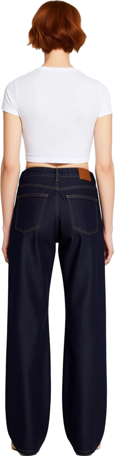 Kadın Yüksek Bel Bol Paça Denim Pantolon Fonksiyonel Dayanıklı Kaliteli Konforlu Estetik Şık