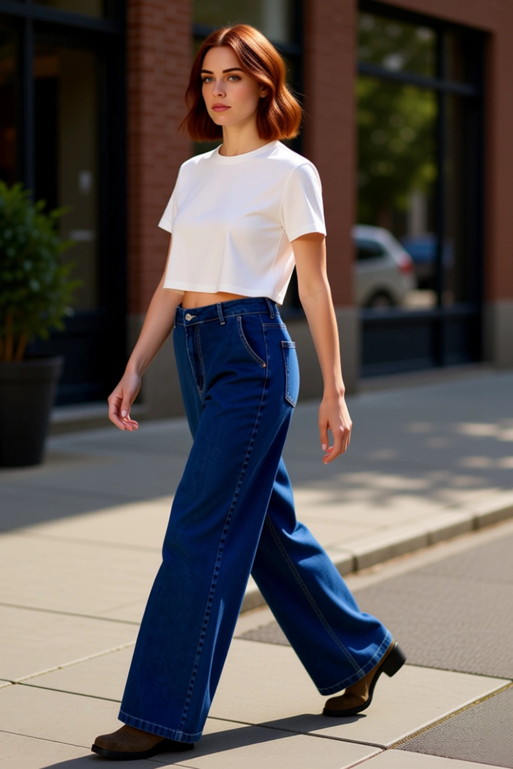 Kadın Wide Leg Denim Pantolon Fonksiyonel Dayanıklı Kaliteli Konforlu Estetik Premium Spor