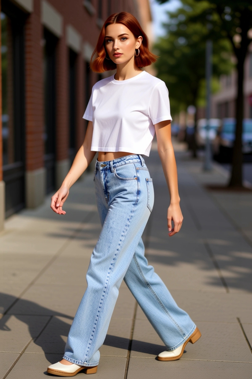 Kadın Açık Wide Leg Denim Pantolon Yüksek Bel Fonksiyonel Dayanıklı Kaliteli Konforlu Spor