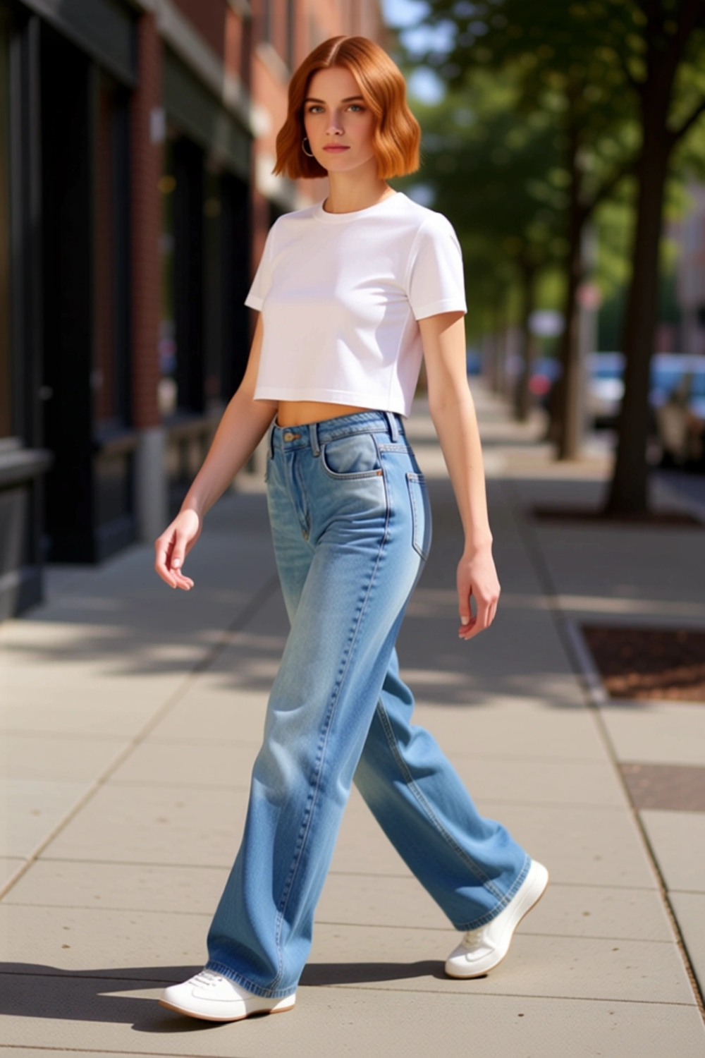 Kadın Açık Denim Wide Leg Pantolon Fonksiyonel Dayanıklı Kaliteli Konforlu Estetik Premium
