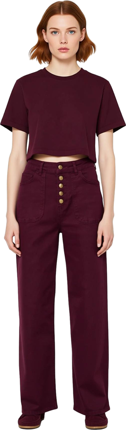 Kadın Wide Leg Comfort Esnek Denim Pantolon Fonksiyonel Dayanıklı Kaliteli Konforlu Modern