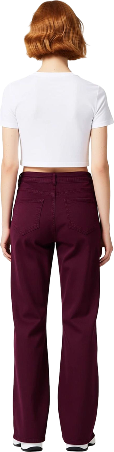 Kadın Wide Leg Comfort Esnek Denim Pantolon Fonksiyonel Dayanıklı Kaliteli Konforlu Modern
