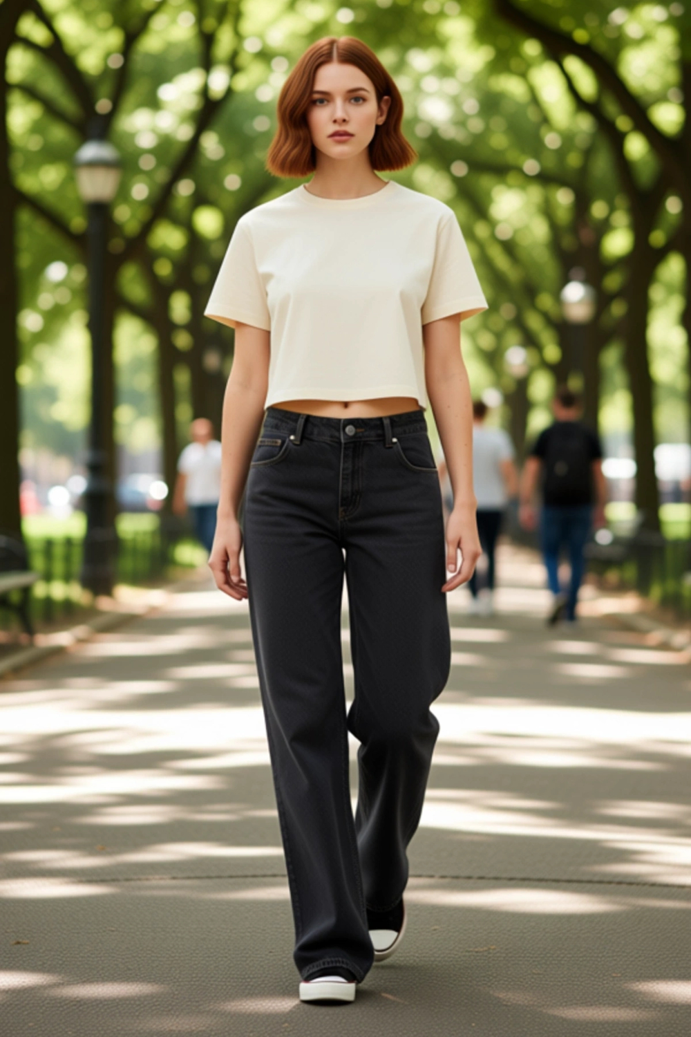 Kadın Wide Leg Denim Pantolon Fonksiyonel Dayanıklı Kaliteli Konforlu Estetik Premium Spor