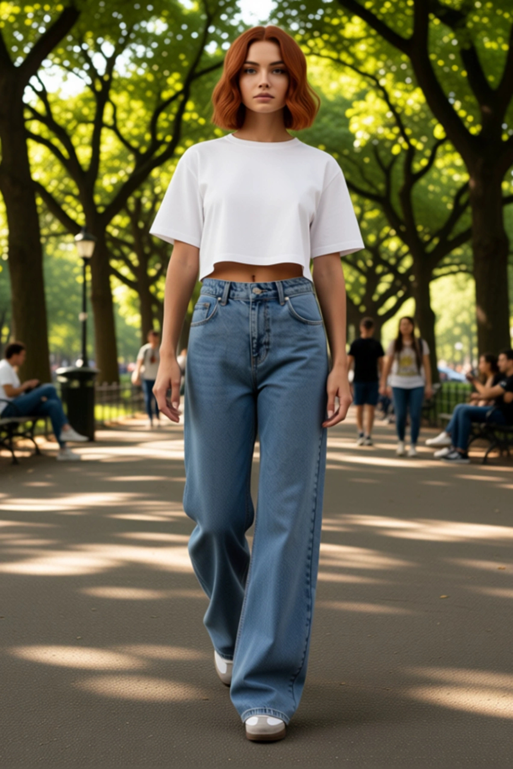 Kadın Wide Leg Yüksek Bel Denim Pantolon Fonksiyonel Dayanıklı Kaliteli Konforlu Estetik Şık