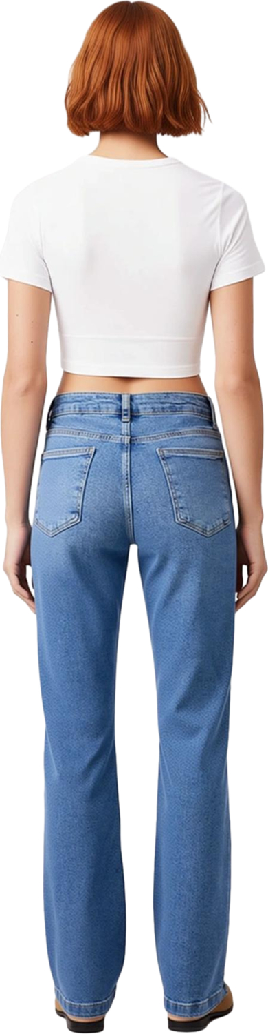 Kadın Flare Kesim Yüksek Bel Jean Pantolon Günlük Stil Fonksiyonel Dayanıklı Kaliteli Spor