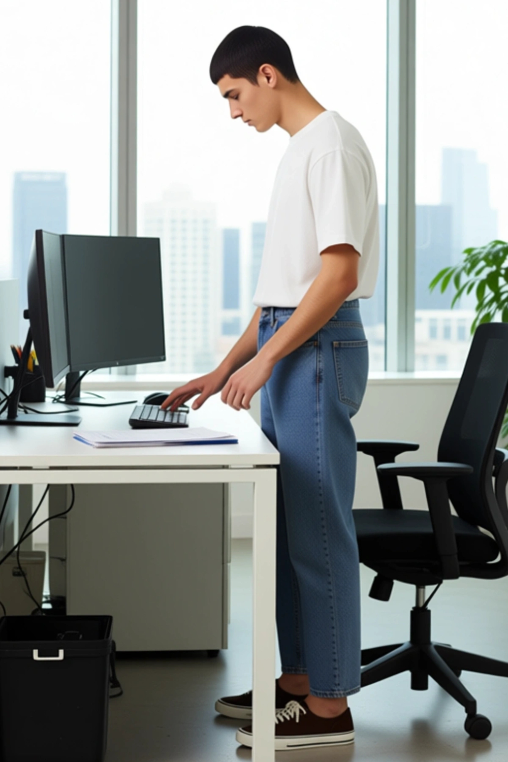 Kadın Denim Relaxed Fit Pantolon Fonksiyonel Dayanıklı Kaliteli Konforlu Estetik Premium Şık