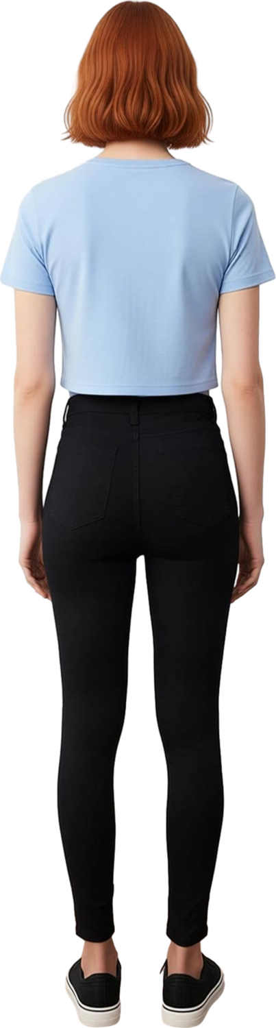 Kadın Yüksek Bel Skinny Fit Denim Pantolon Fonksiyonel Dayanıklı Kaliteli Konforlu Estetik