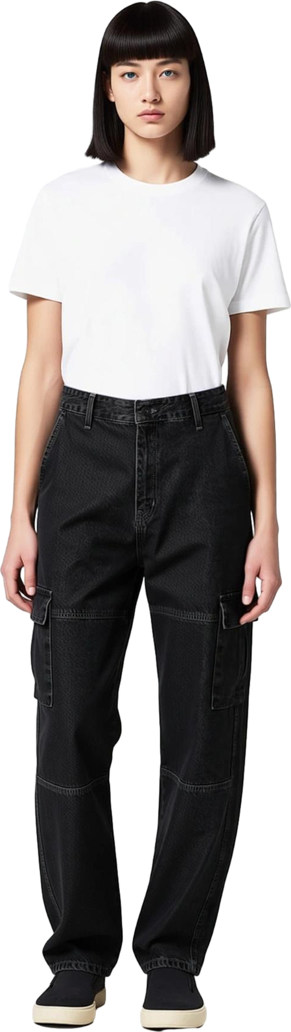Erkek Geniş Paça Kargo Cep Detaylı Denim Pantolon Fonksiyonel Dayanıklı Kaliteli Konforlu Şık