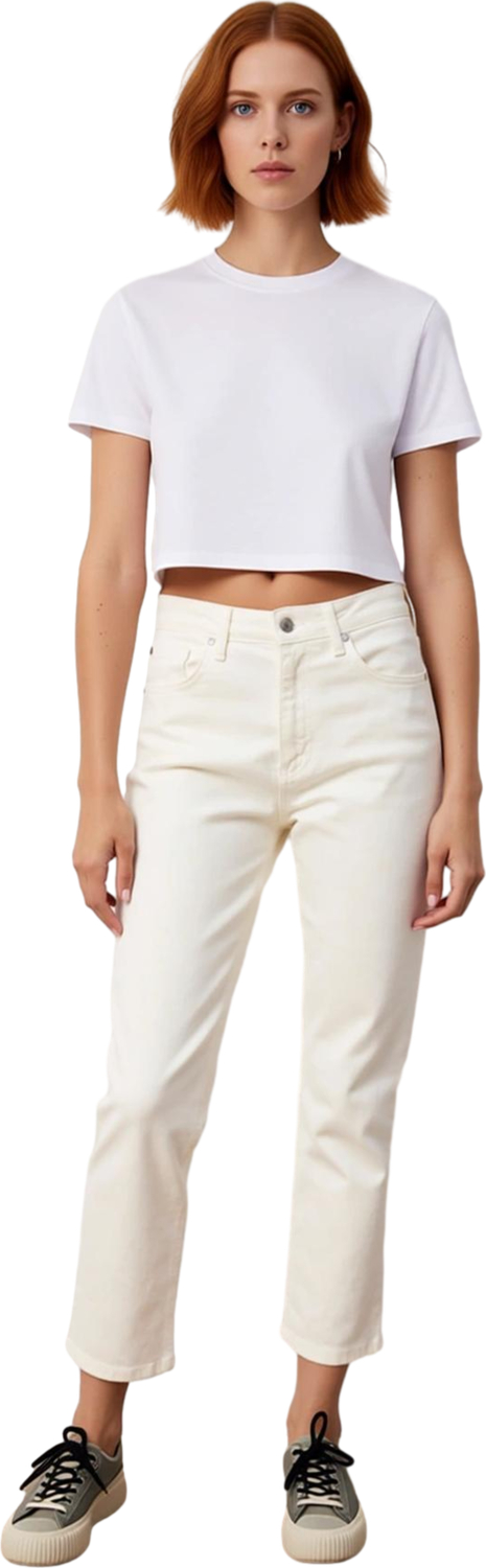 Kadın Straight Jean Pantolon Yüksek Bel Denim Rahat Günlük Hafta Sonu Yaz Aylarının Vazgeçilmezi