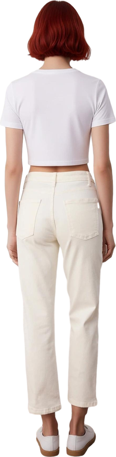 Kadın Straight Jean Pantolon Yüksek Bel Denim Rahat Günlük Hafta Sonu Yaz Aylarının Vazgeçilmezi
