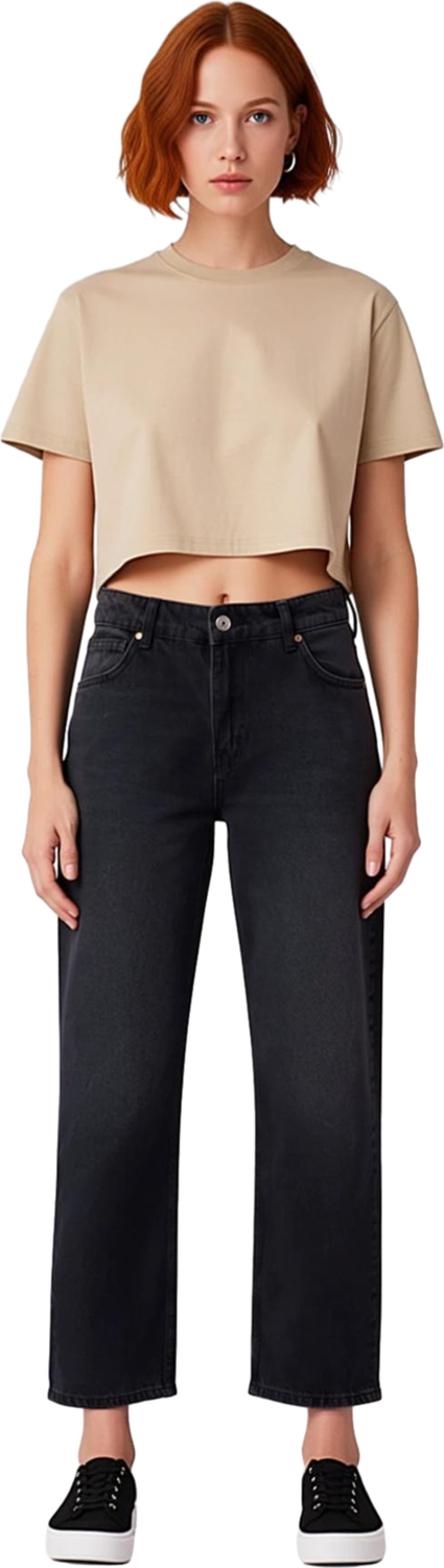 Kadın Straight Kesim Denim Pantolon Fonksiyonel Dayanıklı Kaliteli Konforlu Estetik Modern