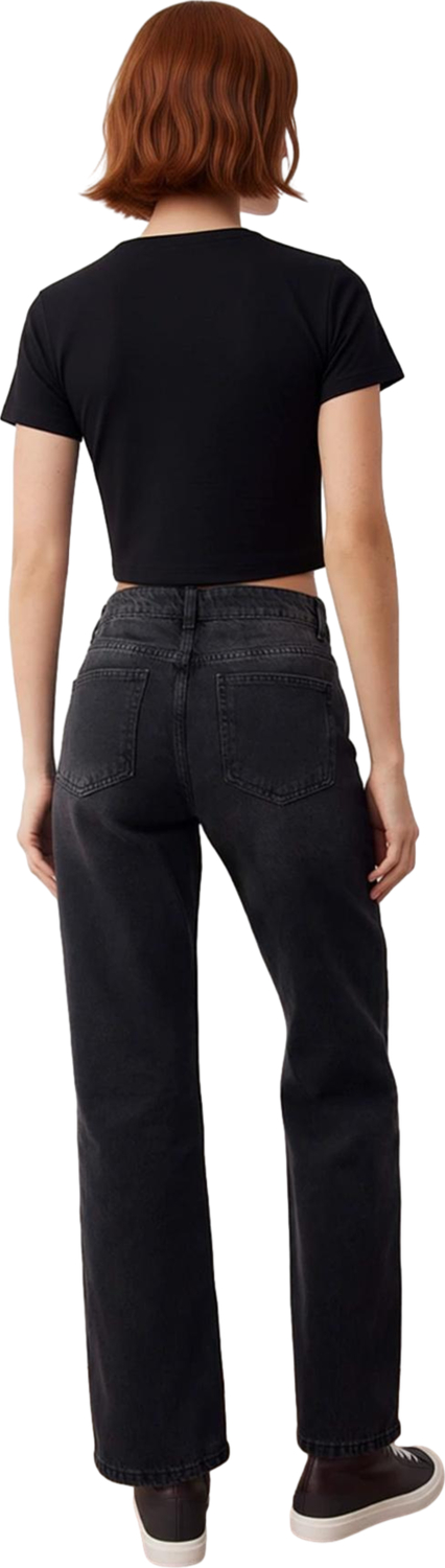 Kadın Straight Kesim Denim Pantolon Fonksiyonel Dayanıklı Kaliteli Konforlu Estetik Modern
