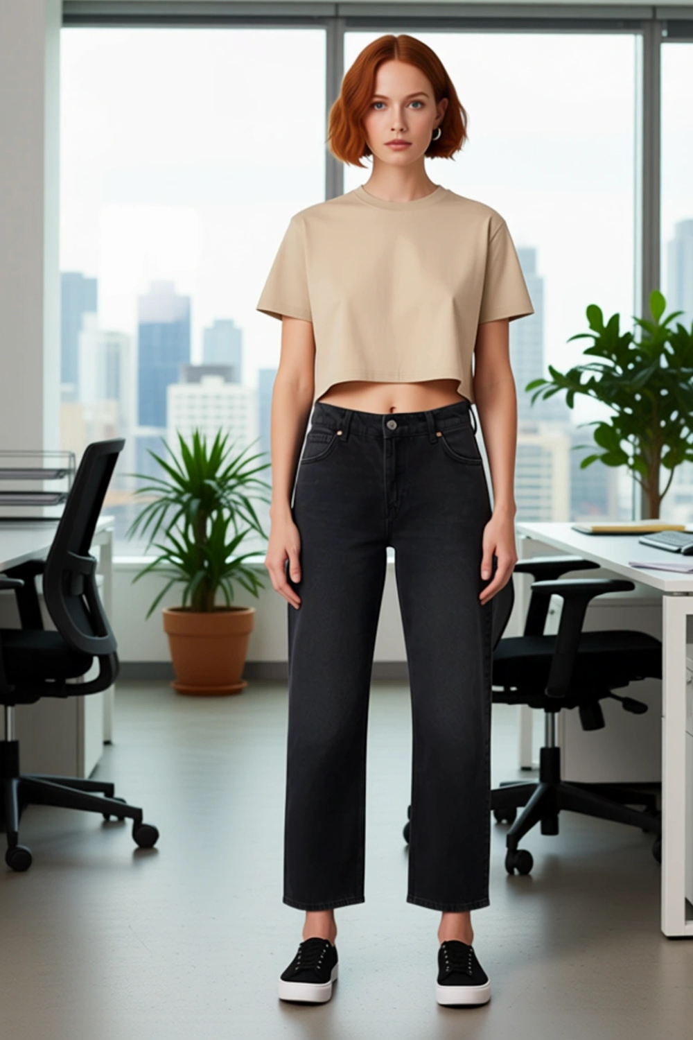 Kadın Straight Kesim Denim Pantolon Fonksiyonel Dayanıklı Kaliteli Konforlu Estetik Modern