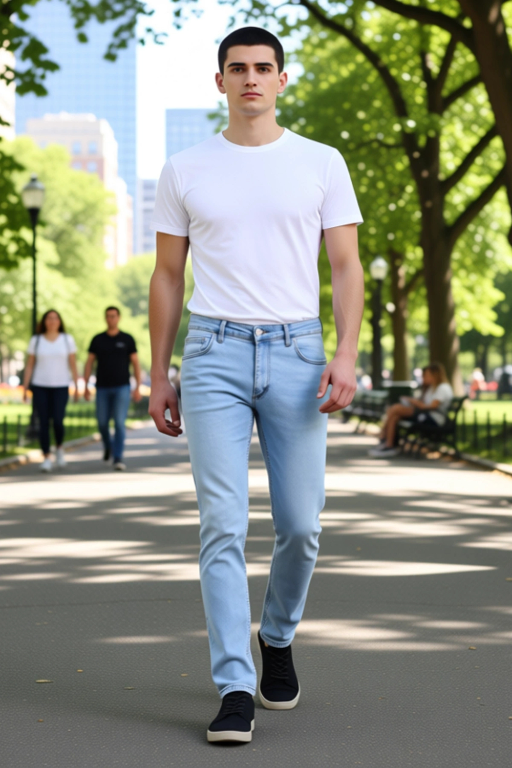 Erkek Açık Comfort Denim Dar Paça Pantolon Fonksiyonel Dayanıklı Kaliteli Konforlu Estetik