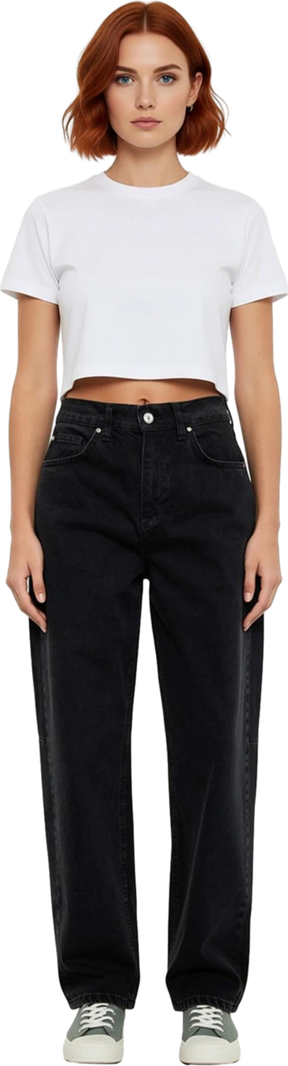 Yüksek Bel Geniş Paça Denim Pantolon Kadın Cool & Comfort Fonksiyonel Dayanıklı Kaliteli Şık