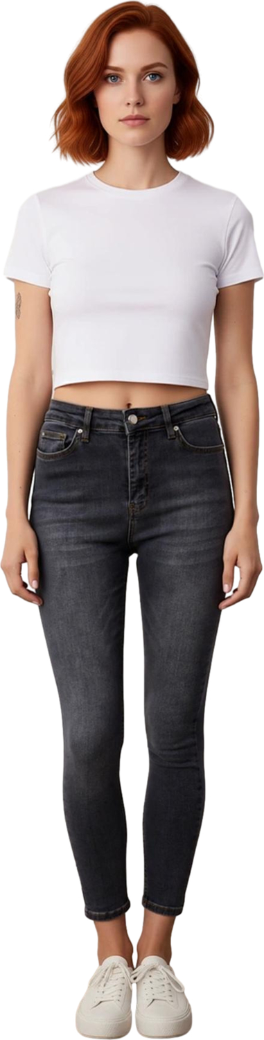 Kadın Yüksek Bel Esnek Skinny Jean Fonksiyonel Dayanıklı Kaliteli Konforlu Estetik Premium