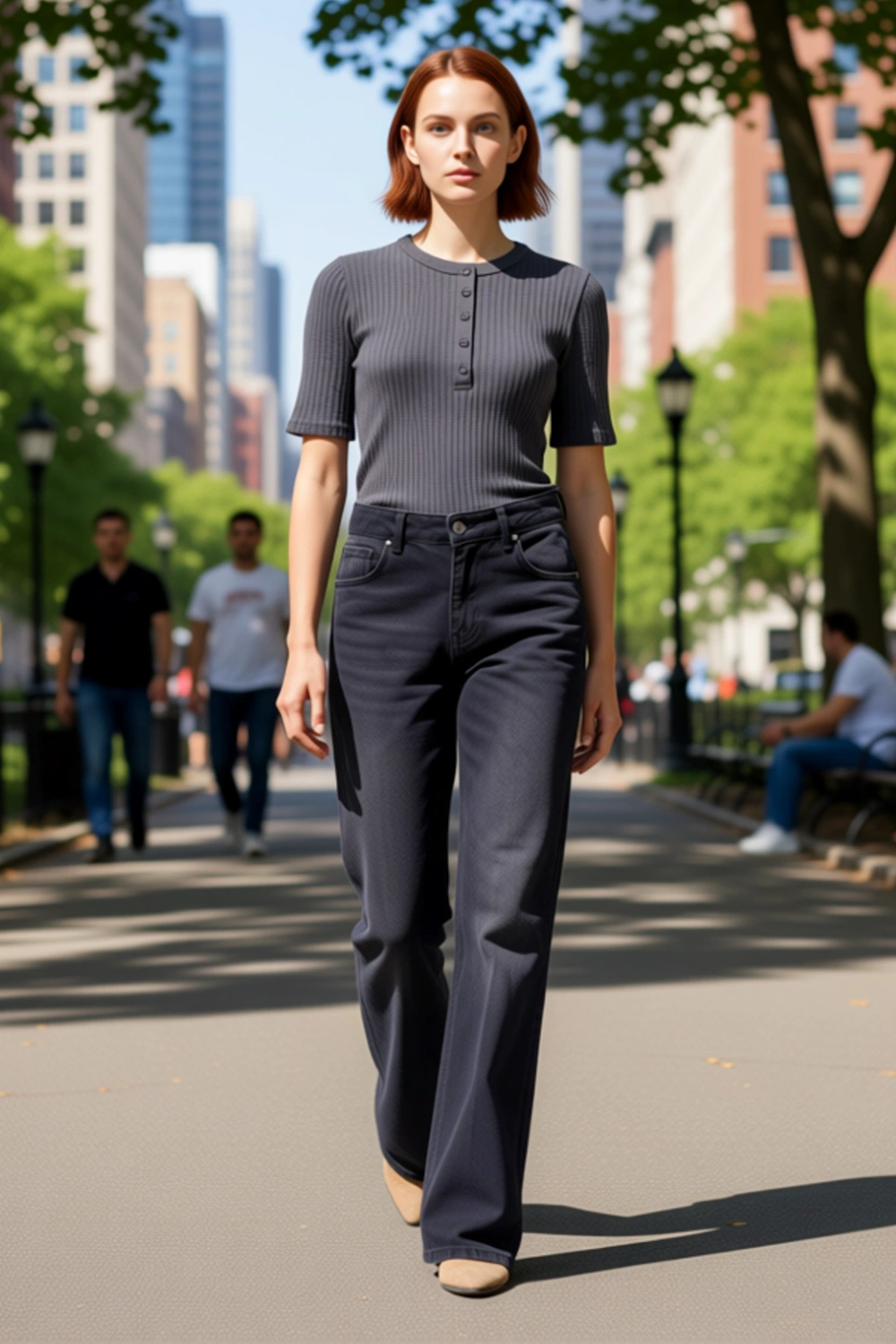 Kadın Wide Leg Denim Pantolon Normal Bel Fonksiyonel Dayanıklı Kaliteli Konforlu Estetik Şık