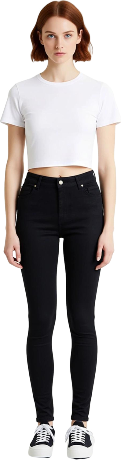 Kadın Esnek Yüksek Bel Skinny Jean Pantolon Fonksiyonel Dayanıklı Kaliteli Konforlu Modern