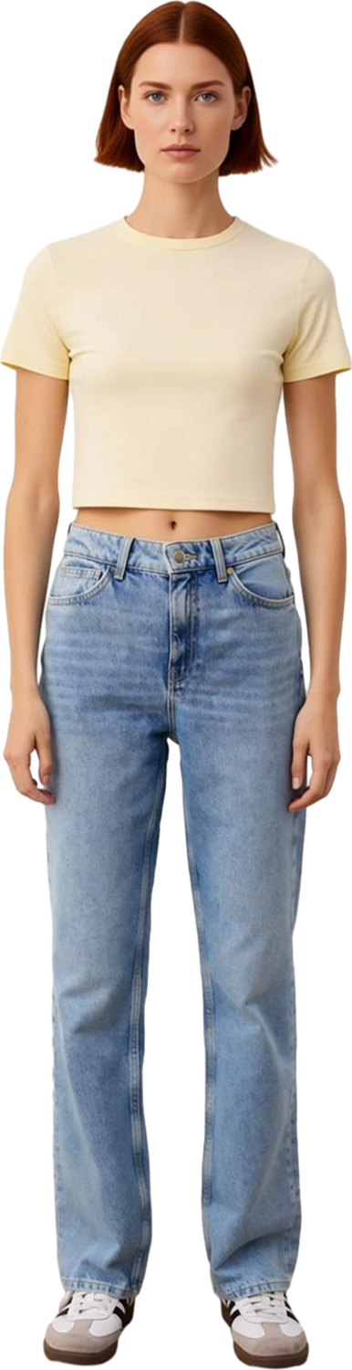 Kadın Düz Kesim Denim Pantolon Fonksiyonel Dayanıklı Kaliteli Konforlu Estetik Premium Şık