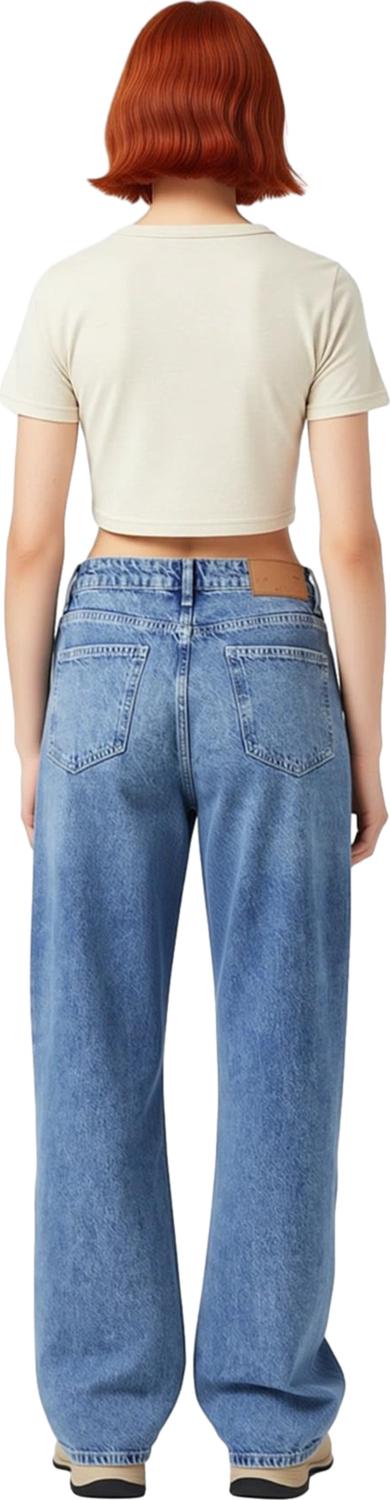 Cool & Comfort Kadın Wide Leg Denim Pantolon Cep Detaylı Fonksiyonel Dayanıklı Kaliteli Şık