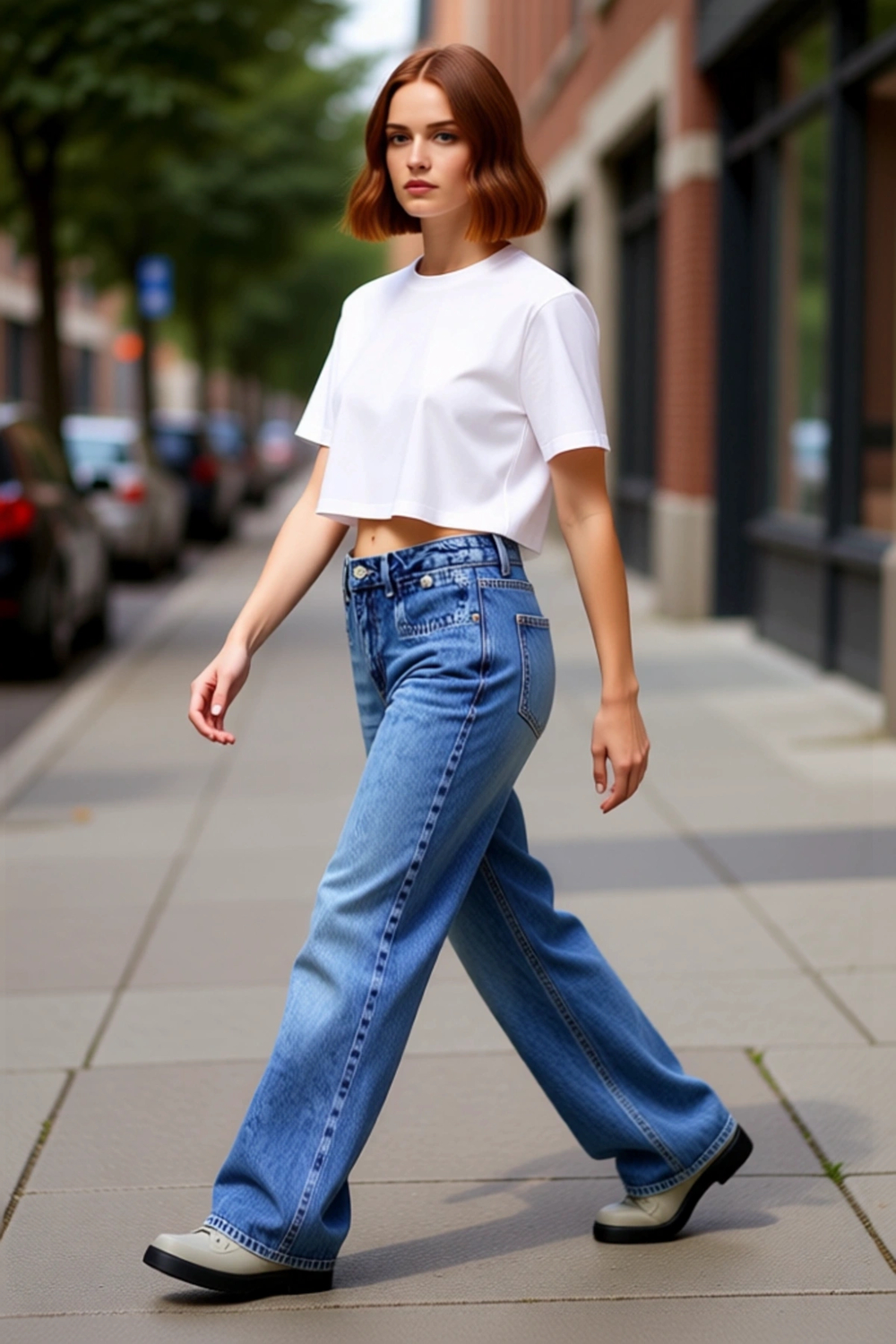 Cool & Comfort Kadın Wide Leg Denim Pantolon Cep Detaylı Fonksiyonel Dayanıklı Kaliteli Şık