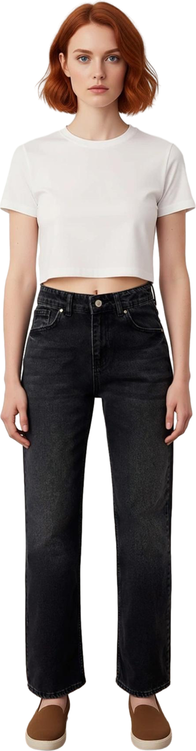 Kadın Wide Leg Denim Pantolon Yüksek Bel Fonksiyonel Dayanıklı Kaliteli Konforlu Estetik Şık