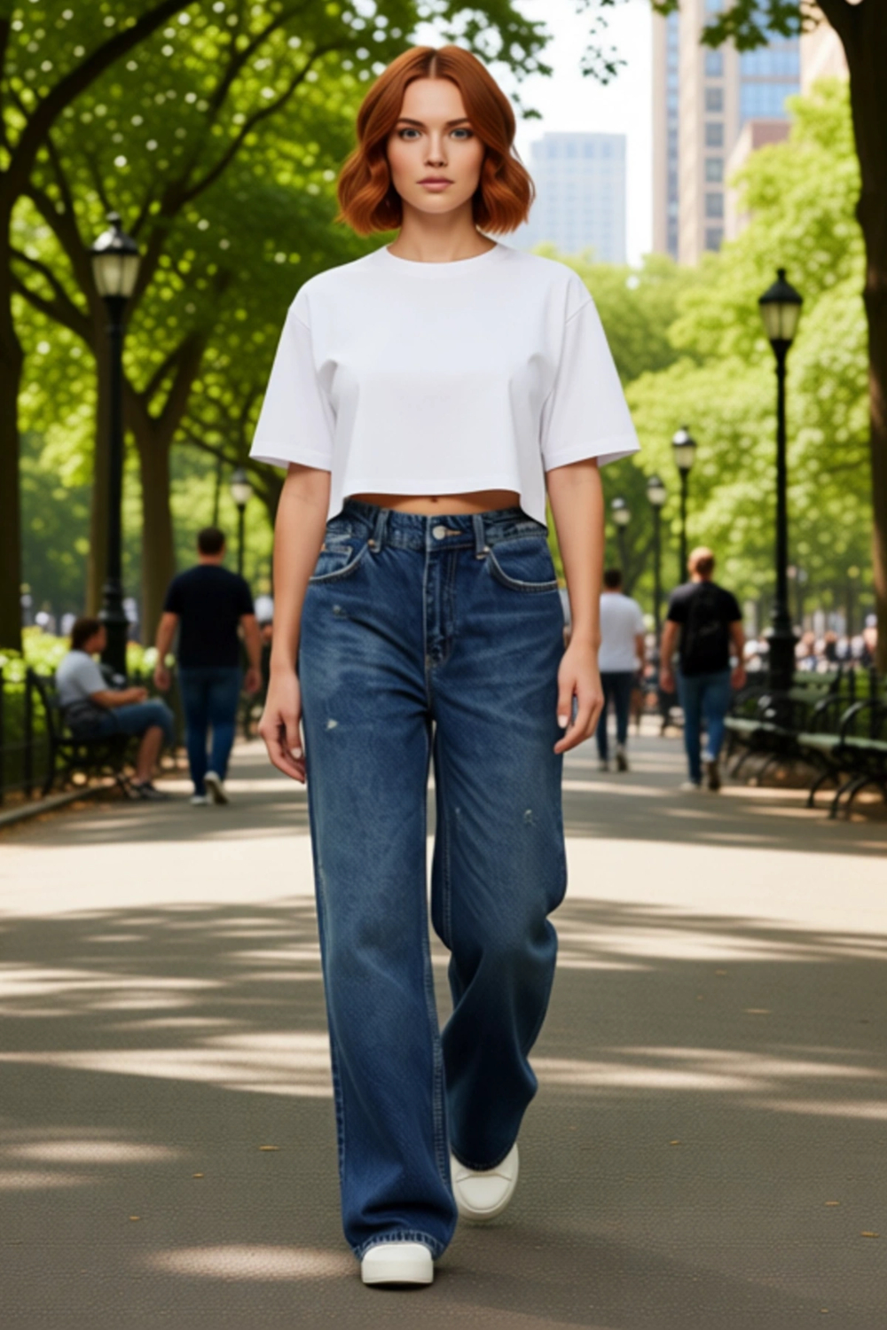 Kadın Yırtıklı Wide Leg Denim Pantolon Fonksiyonel Dayanıklı Kaliteli Konforlu Estetik Şık