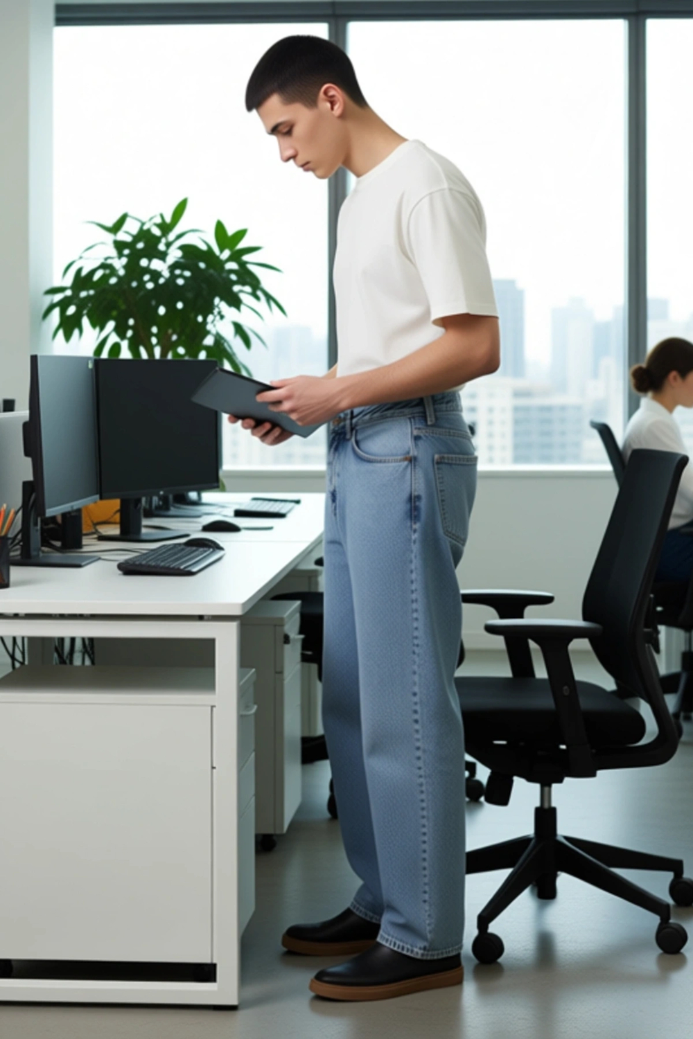 Erkek Geniş Paça Kot Pantolon Cool & Comfort Fonksiyonel Dayanıklı Kaliteli Konforlu Rahat