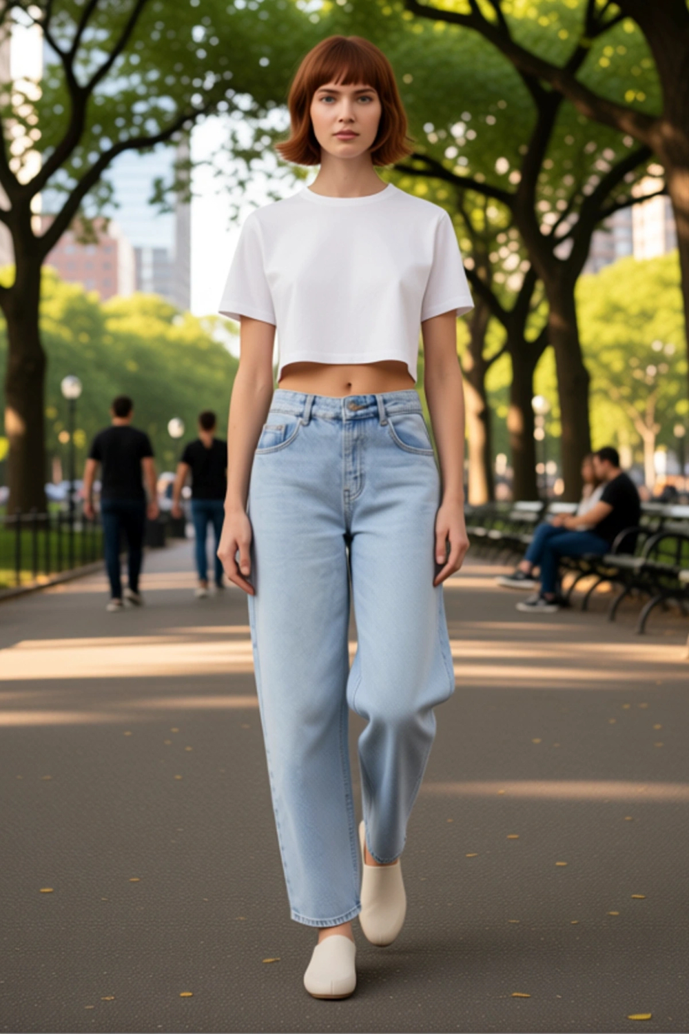 Kadın Açık Relaxed Fit Denim Pantolon Fonksiyonel Dayanıklı Kaliteli Konforlu Estetik Spor