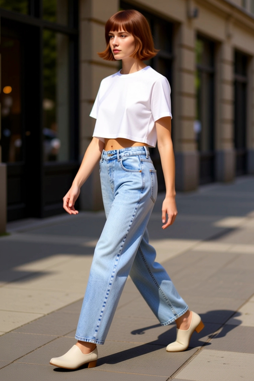 Kadın Açık Relaxed Fit Denim Pantolon Fonksiyonel Dayanıklı Kaliteli Konforlu Estetik Spor