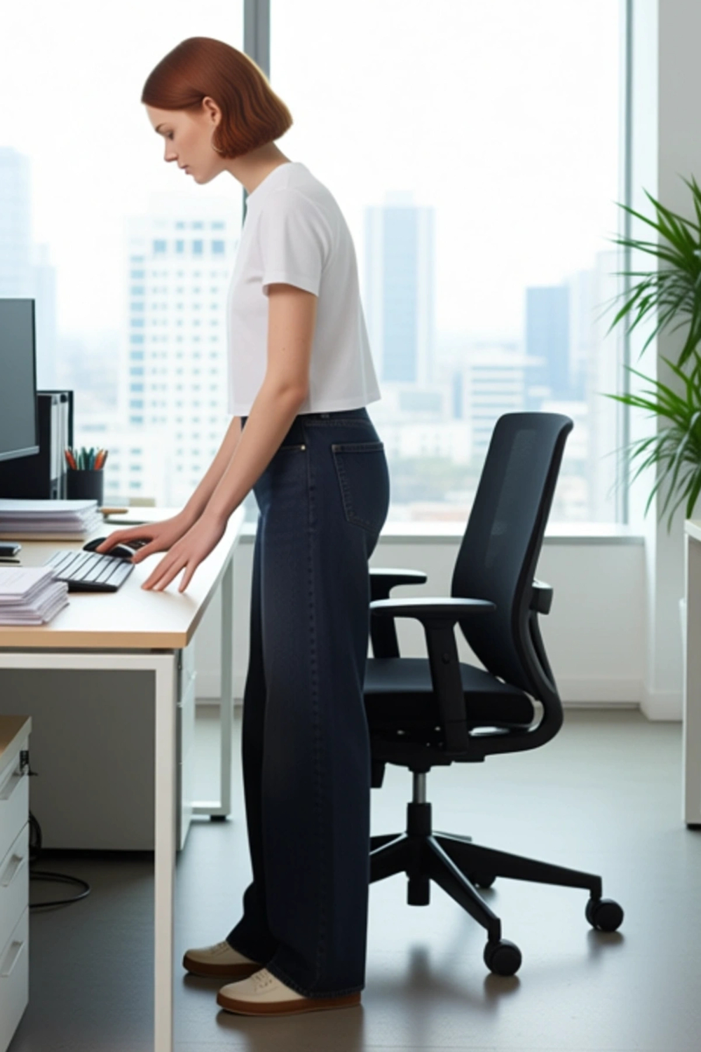 Kadın Cool & Comfort Yüksek Bel Geniş Paça Jean Pantolon Fonksiyonel Dayanıklı Kaliteli Şık