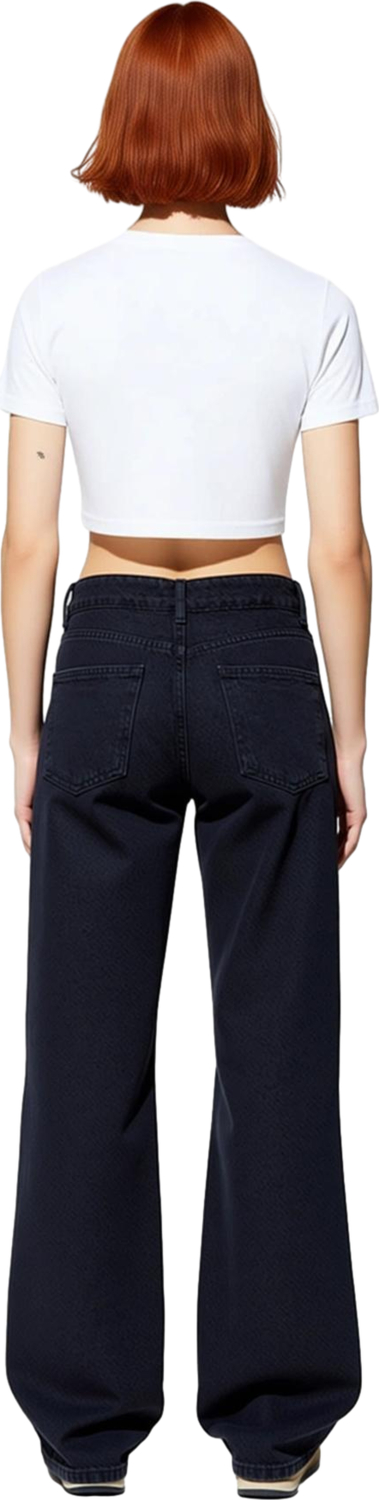 Kadın Wide Leg Denim Pantolon Yırtık Detaylı Fonksiyonel Dayanıklı Kaliteli Konforlu Rahat