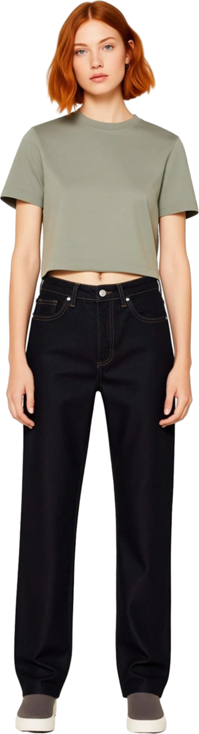 Kadın Comfort Fit Yüksek Bel Jean Pantolon Fonksiyonel Dayanıklı Kaliteli Konforlu Estetik