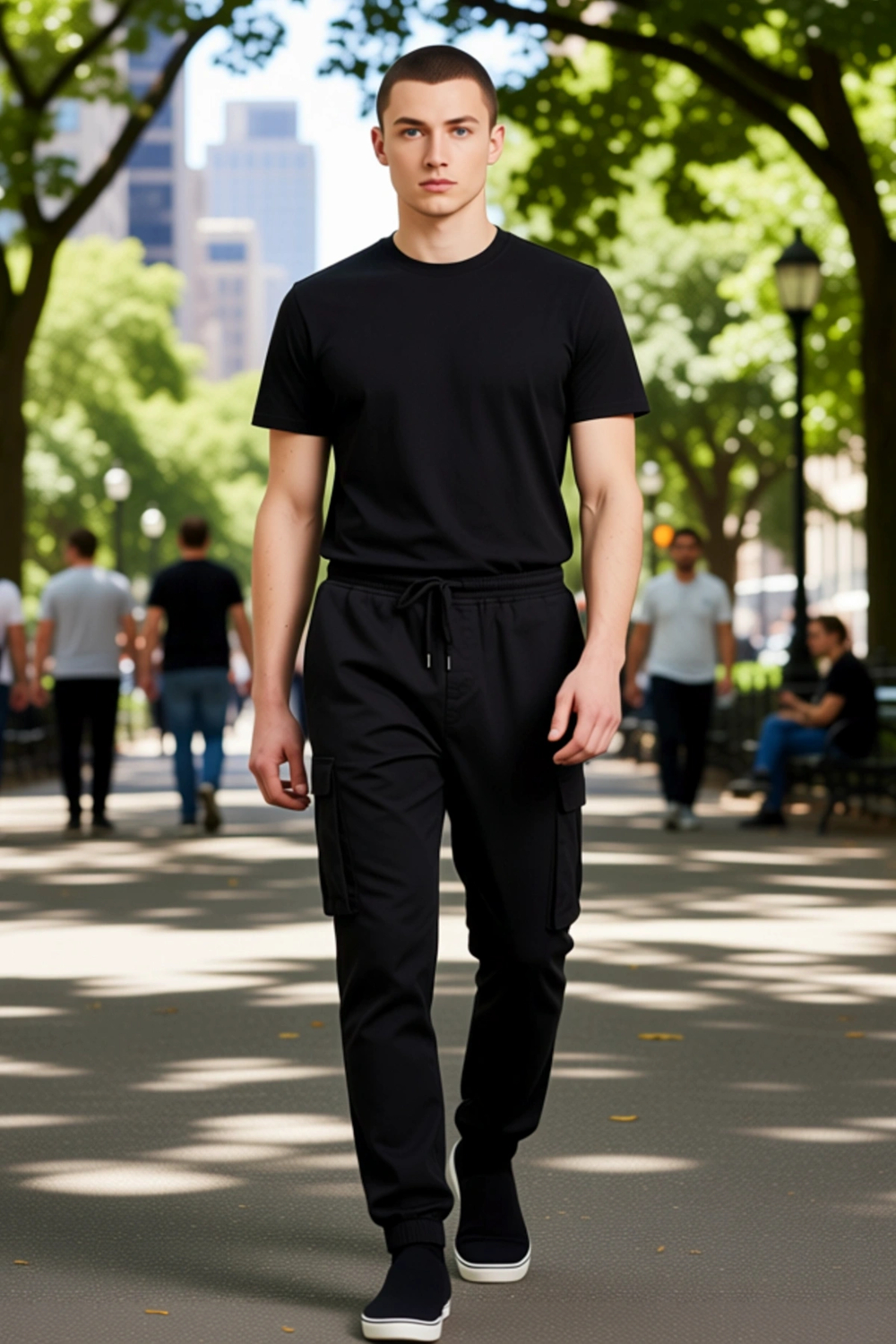 Erkek Gabardin Jogger Kargo Cep Detaylı Pantolon Fonksiyonel Dayanıklı Kaliteli Konforlu Şık
