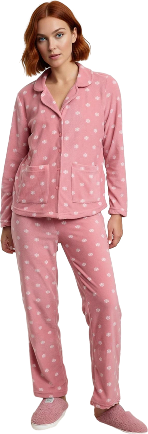 Kadın Kışlık Polar Pijama Takımı Gömlek ve Pantolon Fonksiyonel Dayanıklı Kaliteli Estetik