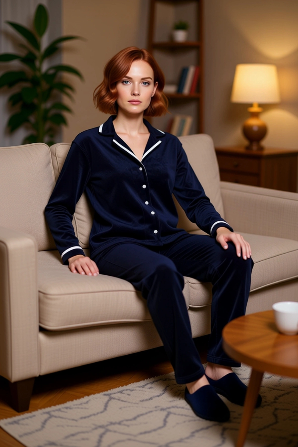 Kadın Polar Pijama Takımı Gömlek Yaka Biye Detaylı Fonksiyonel Dayanıklı Kaliteli Konforlu