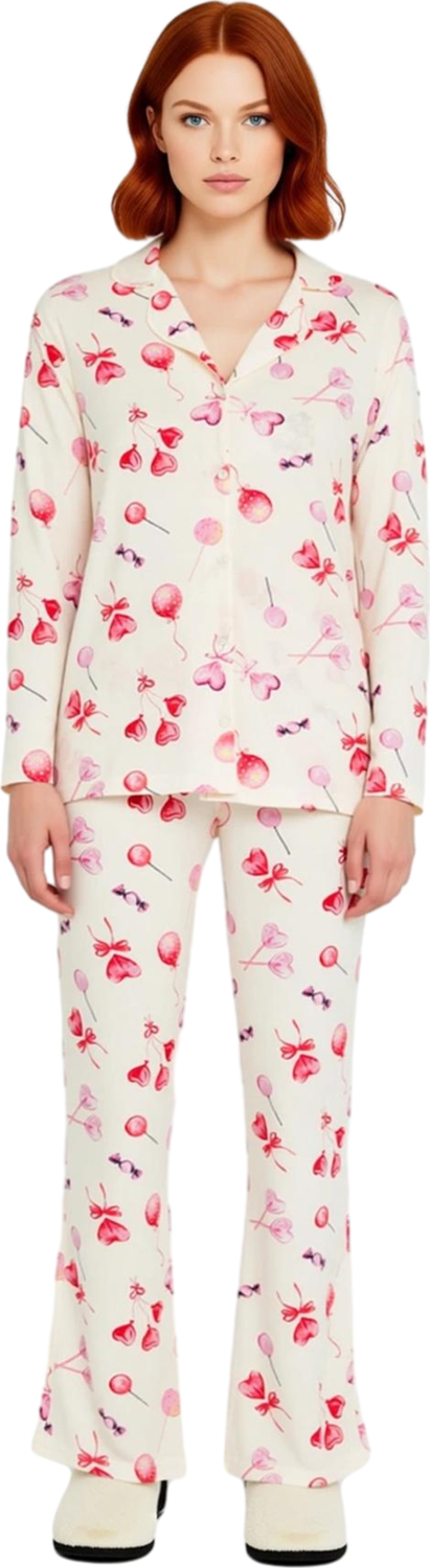 Kadın Şekerlemeli Pijama Takımı Fonksiyonel Dayanıklı Kaliteli Konforlu Estetik Premium Şık
