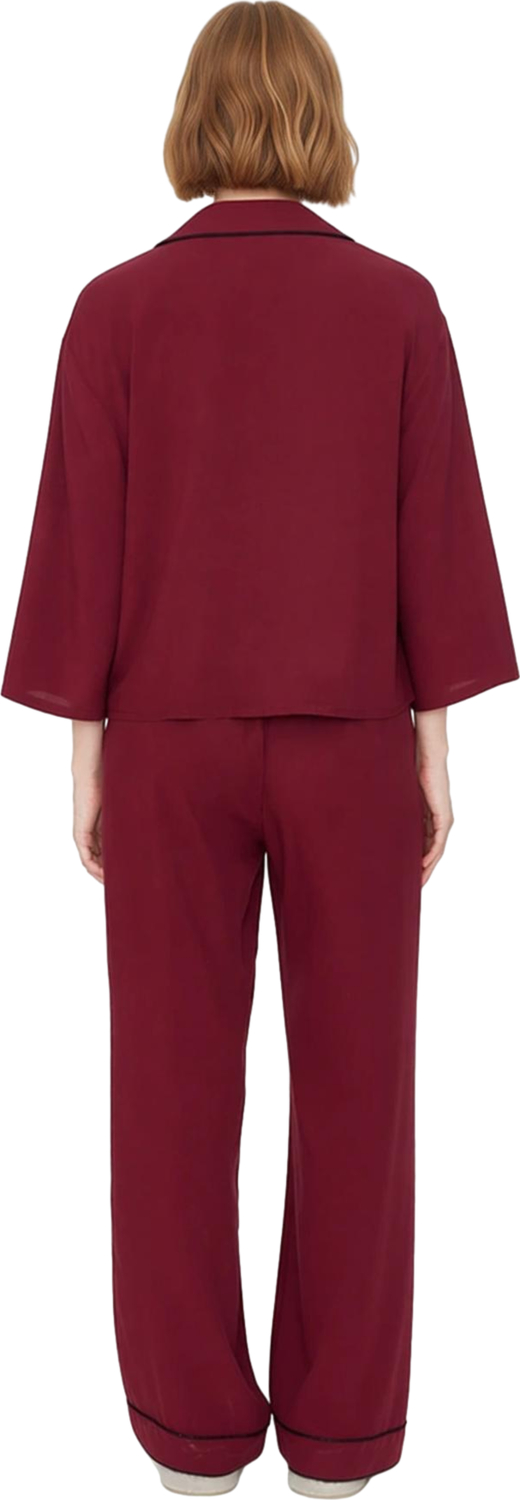 Bayan Viskon Dokuma Pijama Takımı Gömlek ve Pantolon Fonksiyonel Dayanıklı Kaliteli Modern