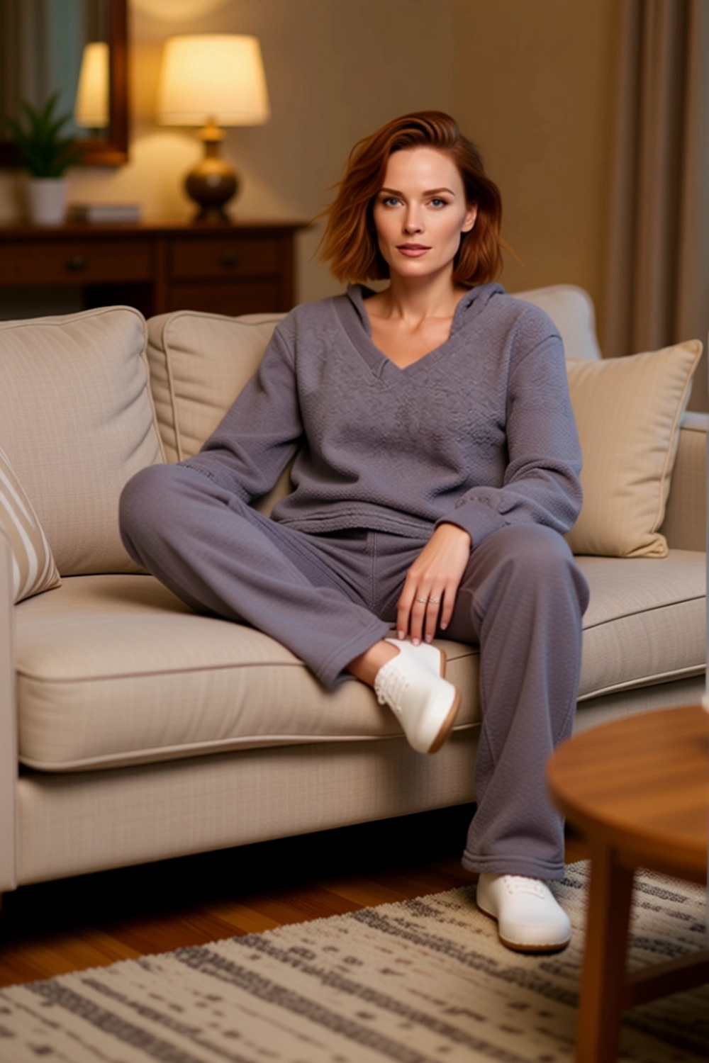Kadın Füme Wellsoft Pijama Takımı Kulaklı Kapüşonlu Fonksiyonel Dayanıklı Kaliteli Estetik