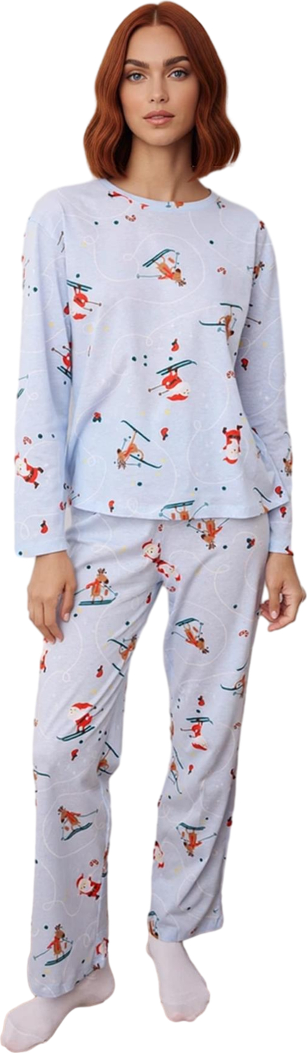 Kadın Kayakçı Baskılı Pijama Takımı Fonksiyonel Dayanıklı Kaliteli Konforlu Estetik Modern