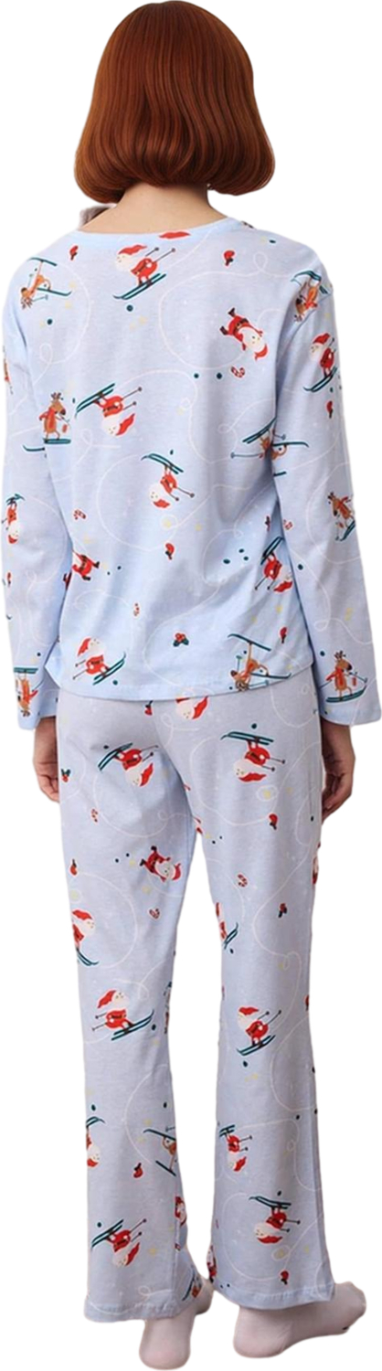 Kadın Kayakçı Baskılı Pijama Takımı Fonksiyonel Dayanıklı Kaliteli Konforlu Estetik Modern
