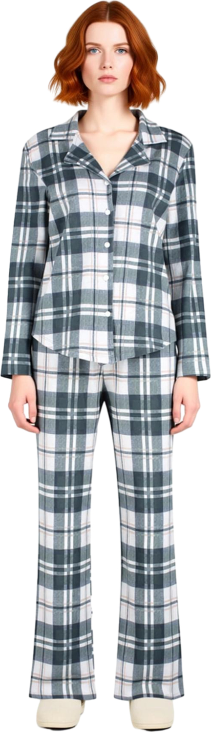 Erkek Ekose Desenli Gömlek Yaka Pijama Takımı Fonksiyonel Dayanıklı Kaliteli Konforlu Spor