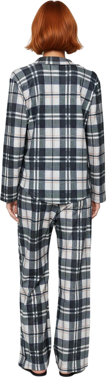 Erkek Ekose Desenli Gömlek Yaka Pijama Takımı Fonksiyonel Dayanıklı Kaliteli Konforlu Spor